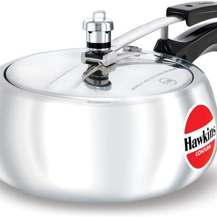Hawkins Contura Aluminium Pressure Cooker 1.5L to 6.5L Silver Cooker for Gas and Electric Stove