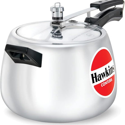 Hawkins Contura Aluminium Pressure Cooker 1.5L to 6.5L Silver Cooker for Gas and Electric Stove