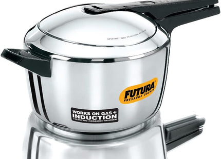Hawkins Futura 5.5 Litre Induction Pressure Cooker, Stainless Steel Inner Lid Cooker, Silver