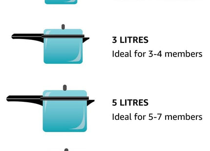 Hawkins Futura Hard Anodised Stewpot, Cook & Serve Pot, 2.25L & 5L Variants, Black