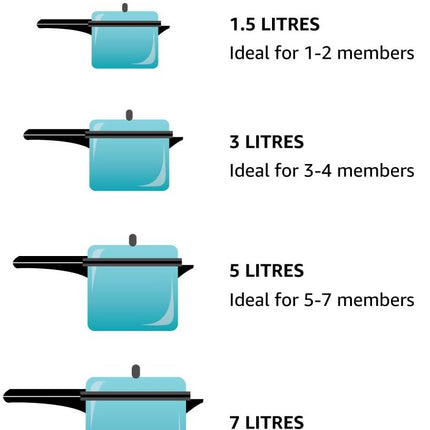 Hawkins Futura Hard Anodised Stewpot 2.25L and 5L Aluminium Cookware with Lid