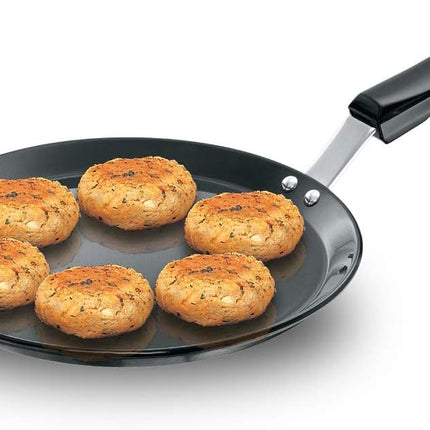Futura by Hawkins Hard Anodised Flat Tawa 10 Inch Aluminium Griddle for Roti Dosa Paratha and Pancake