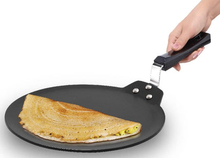 Hawkins Futura 30 cm Non Stick Induction Dosa Tava, Black Aluminium Tawa