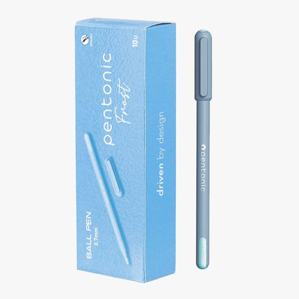 Pentonic Frost 0.7 mm Ball Point Pen | Pastel Pink Body | Red Ink | Set of 10
