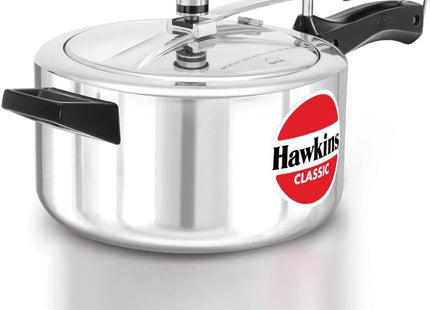 Hawkins Classic Aluminium Pressure Cooker for Kitchen | Gas & Induction Compatible | Durable Safety Valve | India