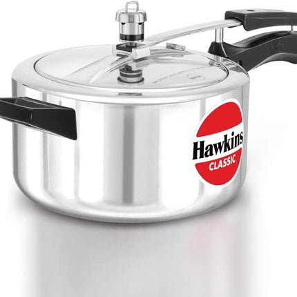 Hawkins Classic Aluminium Pressure Cooker 1.5L to 10L Silver Cooker with Pressure Regulator