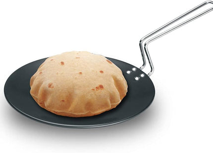 Futura Hard Anodised Concave Tawa with Steel Handle – Premium Non-Stick Griddle for Roti, Chapati & Paratha