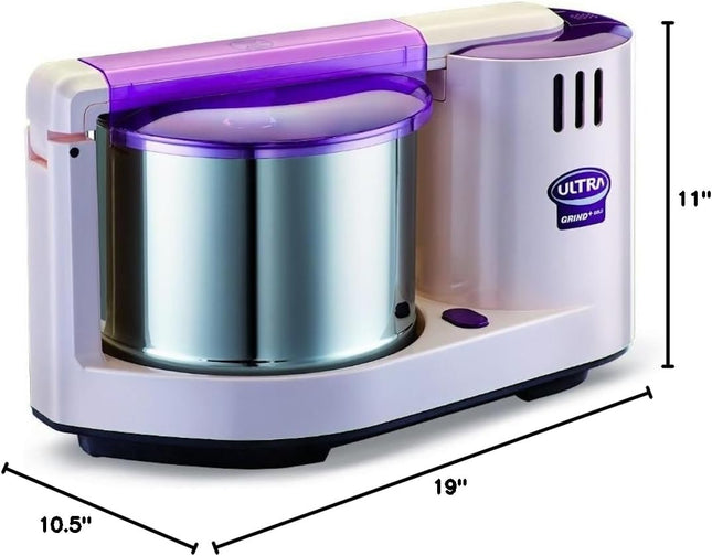 Ultra Grind+ Gold 2L Table Top Wet Grinder with Atta Kneader 110V Purple