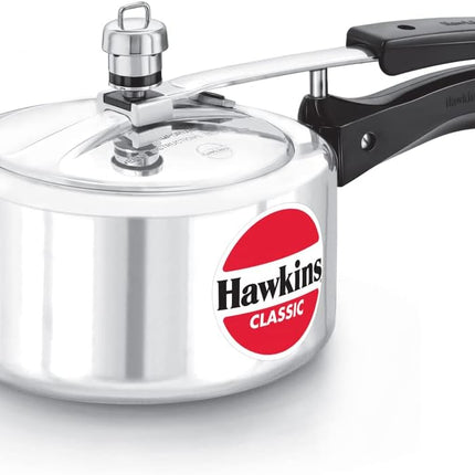 Hawkins Classic Aluminium Pressure Cooker 1.5L to 10L Silver Cooker with Pressure Regulator
