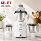 Sujata Dynamix 900W Mixer Grinder – 3 Stainless Steel Jars, Heavy-Duty Wet & Dry Grinding for Dosa, Chutney & Masala