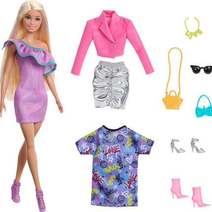 Barbie Fashion Doll with Accessories – Modern Stylish Outfit, Iconic Barbie Signature Look – HYT61