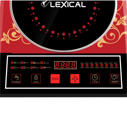 Lexical Germany Induction Cooktop | 2200W Portable Electric Cooktop | Touch Control | LED Display | EU Plug