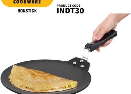 Hawkins Futura 30 cm Non Stick Induction Dosa Tava, Black Aluminium Tawa
