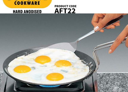 Hawkins Futura Hard Anodised Flat Tava 22 cm & 26 cm, Thick Base Roti Tawa with 4.06 mm and 4.88 mm Thickness, Black