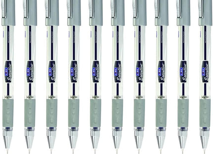 Linc Executive SL-500 Gel Pens, BLUE, Fine Point (0.55mm), Pack of 10, Comfortable Elastomeric Rubber Grip, Lubriflow Ink System, School Office Home Pens