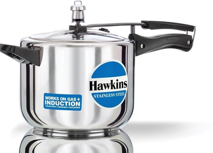 Hawkins Stainless Steel Induction Compatible Pressure Cooker, Silver