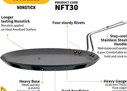 Hawkins Futura 30 cm Non-Stick Flat Tava