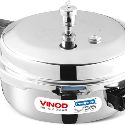 Vinod Platinum Triply Stainless Steel Outer Lid Pressure Cooker