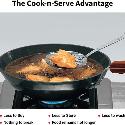 Hawkins Futura 2.5L Hard Anodised Deep Fry Pan Kadai with Stainless Steel Lid
