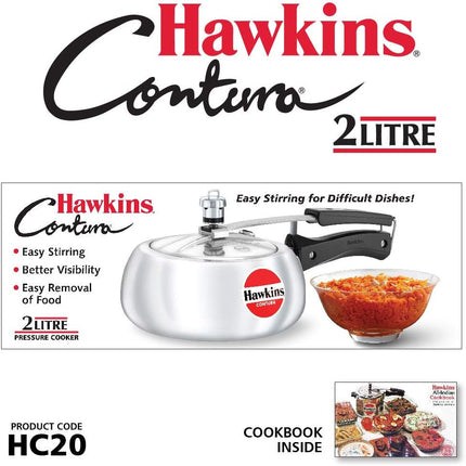 Hawkins Contura Aluminium Pressure Cooker 1.5L to 6.5L Silver Cooker for Gas and Electric Stove