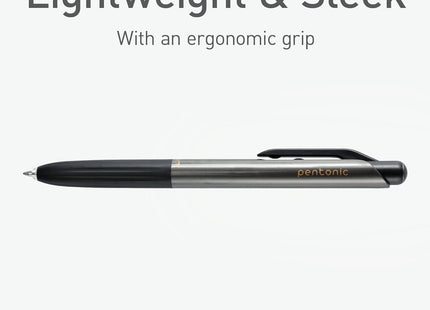 Zatahovací gelová pera Pentonic GR-T, 10 ks, černý inkoust, 0,7 mm jemný hrot, hladké psaní pro deník, poznámky, kancelář a školu (1002363)