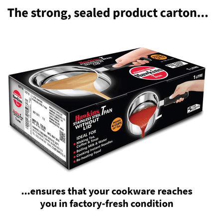 Hawkins Stainless Steel TPan 1L 1.5L 2L Saucepan Glass Lid Induction Gas