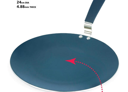 Hawkins Ceramic Nonstick 24 cm Induction Tava, Granite Paratha Tawa, Gray