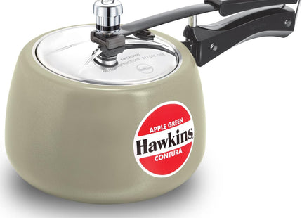 Hawkins Contura 3L 5L Ceramic Coated Pressure Cooker, Inner Lid Handi Cooker, Color Variants(Apple Green,Mustard Yellow,Tomato Red)