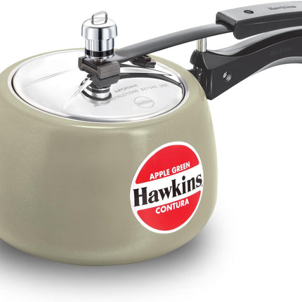 Hawkins Contura Ceramic Pressure Cooker 3L 5L Inner Lid Cooker Apple Green Yellow Red