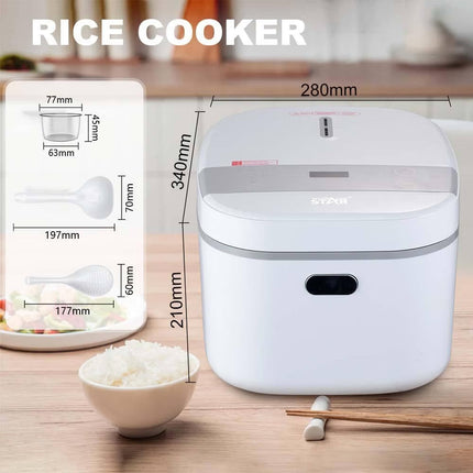 Winning Star Smart Rice Cooker 5L 1200W Electric Steamer Family Kitchen Appliance