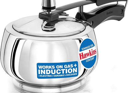 Hawkins Contura Pressure Cooker, Stainless Steel Cooker, Handi Cooker, Induction Cooker, Silver