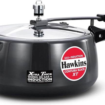 Hawkins Contura Xtra Thick Hard Anodized Pressure Cooker 1.5L to 6.5L Induction Gas Electric Compatible