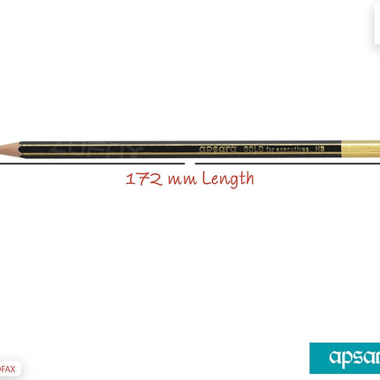 Apsara Gold 10 Wooden Pencils Eraser Sharpener Break-Resistant Lead Office School