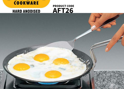 Hawkins Futura Hard Anodised Flat Tava 22 cm & 26 cm, Thick Base Roti Tawa with 4.06 mm and 4.88 mm Thickness, Black