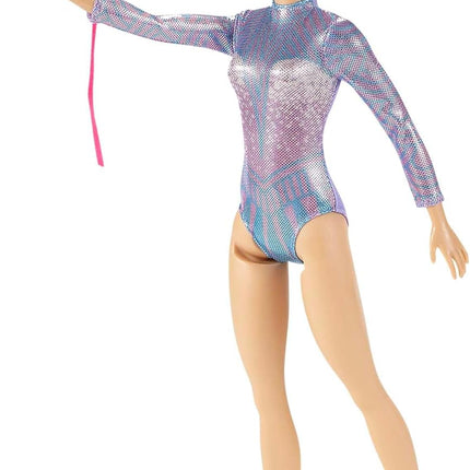 Barbie I Want to Be a Gymnast Rhythmic Doll – Blonde with Sparkly Outfit & Gymnastics Accessories – GTN65