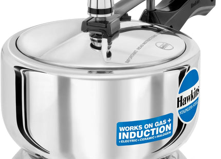 Hawkins Stainless Steel Induction Compatible Pressure Cooker, Silver