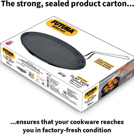 Hawkins Futura 30cm Non Stick Flat Tava Hard Anodised Aluminium Dosa Tawa PFOA Free Griddle Pan