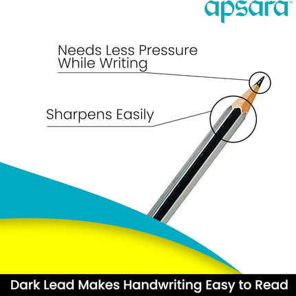 Apsara Platinum Extra Dark Pencils - Pack Of 10