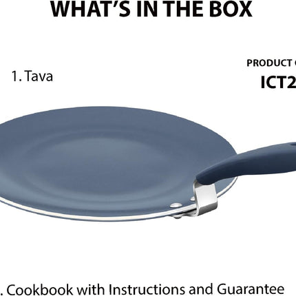 Hawkins Ceramic Non Stick Tava 24cm Induction Griddle with German Ceramic Coating