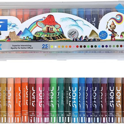 DOMS Art Supplies for Kids Oil Pastels Crayons Water Colours Brush Pens Drawing and Craft Kit