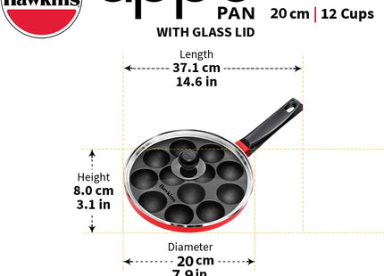 HAWKINS Nepřilnavá pánev na Appe s poklicí 12 košíčků Průměr 20 cm Standardní