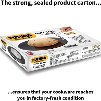 Hawkins Futura Hard Anodised Roti Tava 24cm Aluminium Griddle for Roti Chapati Paratha