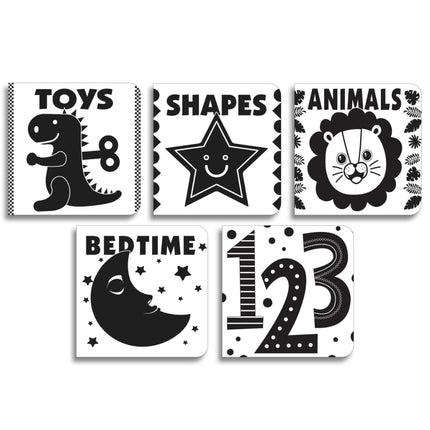 Baby’s First High-Contrast Books Boxed Set [Box Set of 5] - Age Group: 0+ / Black and White Tummy Time Books /Illustrated Board Book for Kids/Toddlers / (High Contrast Board Books)