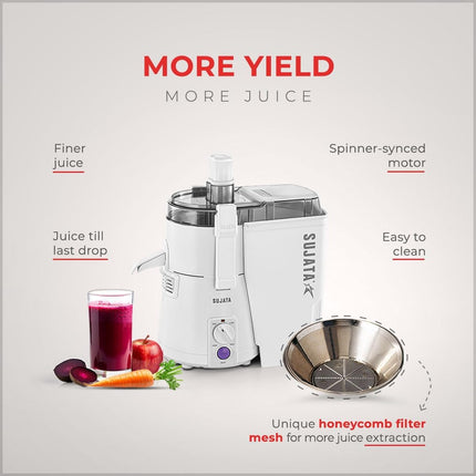 Sujata Powermatic Plus 900W Indian Juicer Mixer Grinder for Grinding Blending and Juice Extraction