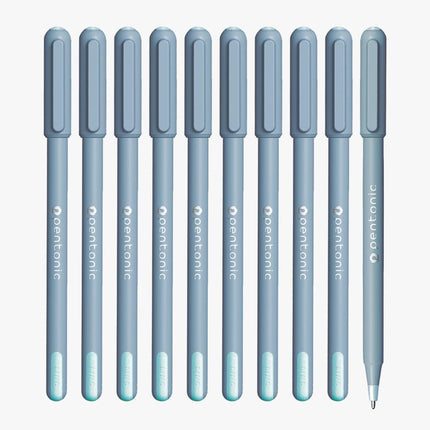 Pentonic Frost 0.7 mm Ball Point Pen | Pastel Pink Body | Red Ink | Set of 10