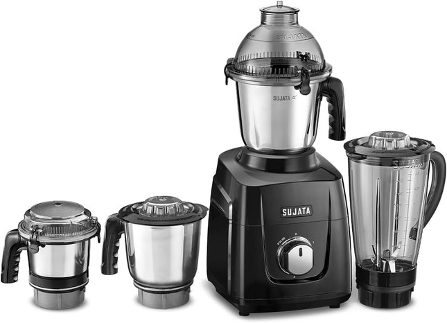 Sujata MG03 900W mixér a mlýnek na koření s odšťavňovačem a nádobami