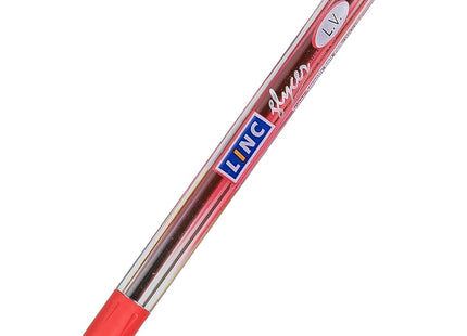 Kuličková pera Linc Glycer, ČERVENÁ, Tenký hrot (0,6 mm), Balení po 10 kusech, Pohodlný gumový úchop, Hladký tok inkoustu, Ideální pro použití ve škole, kanceláři, domácnosti i podnikání