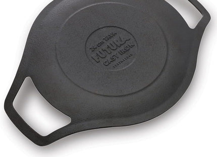 Hawkins Futura 24 cm Cast Iron Tawa, Pre-Seasoned Roti Tava, Black