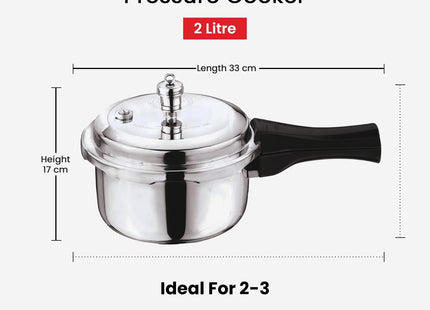 Vinod Platinum Triply Stainless Steel Outer Lid Pressure Cooker