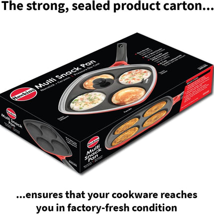 Hawkins 30cm Multi Snack Pan Non Stick Mini Uttapam Pan and Glass Lid